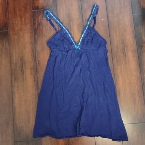 La Senza Blue Baby Doll Night Gown w Teal Ribbon